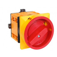 Commutateur de Commutation de Came Rotatif triphasé à 2 Positions 0-1 ON-OFF à cadenas rouge/jaune pour Montage sur Panneau   Commutateur de Commutation de Came Rotatif triphasé à 2 Positions 0-1 ON-OFF à cadenas rouge/jaune pour Montage sur Panneau