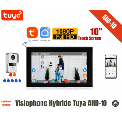 Sonnette videophone Tuya avec moniteur10" intelligent et contrôle d'accès aux portes AHD10-2C white Sonnette videophone Tuya avec moniteur10" intelligent et contrôle d'accès aux portes AHD10-2C white
