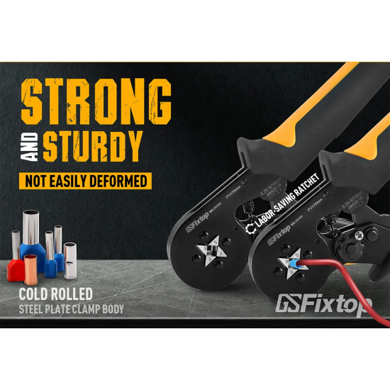 Pince à sertir pour embout 7"  auto-ajustable GSfixtop 10190