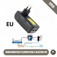 Adaptateur d'alimentation d'injecteur POE 12V 2A Adaptateur d'alimentation d'injecteur POE 12V 2A