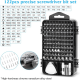 Coffret à outils ménager 115 en 1 avec outils multifonctions pour la réparation d'ordinateurs et téléphone Gsfixtop 151009 Coffret à outils ménager 115 en 1 avec outils multifonctions pour la réparation d'ordinateurs et téléphone Gsfixtop 151009