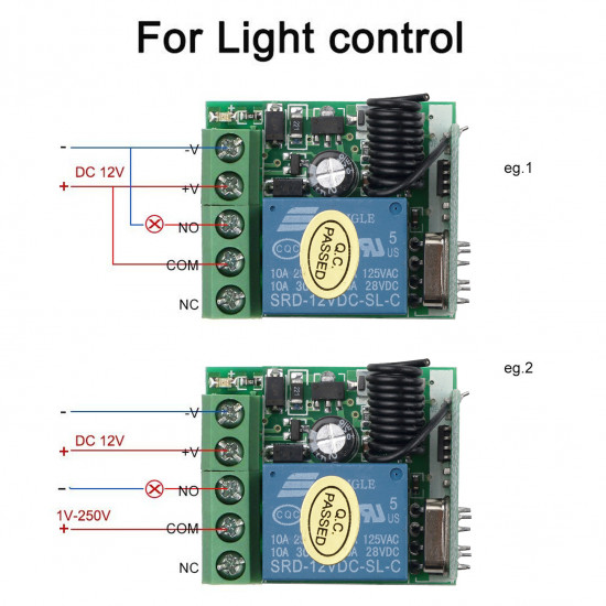 module relais 1 ch émetteur-récepteur rf RF 433 Mhz