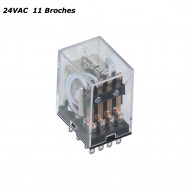 Relais a 11 broches 5A 250VAC 24VAC  Relais a 11 broches 5A 250VAC 24VAC