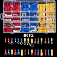 jeux de 480 Pièces Cosses a Sertir Electriques,30 Types Cosses Electriques a Sertir avec Coffret D'assortiment jeux de 480 Pièces Cosses a Sertir Electriques,30 Types Cosses Electriques a Sertir avec Coffret D'assortiment