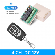 Télécommande universelle sans fil 433MHz 85V-220V 10A 4 canaux Télécommande universelle sans fil 433MHz 85V-220V 10A 4 canaux