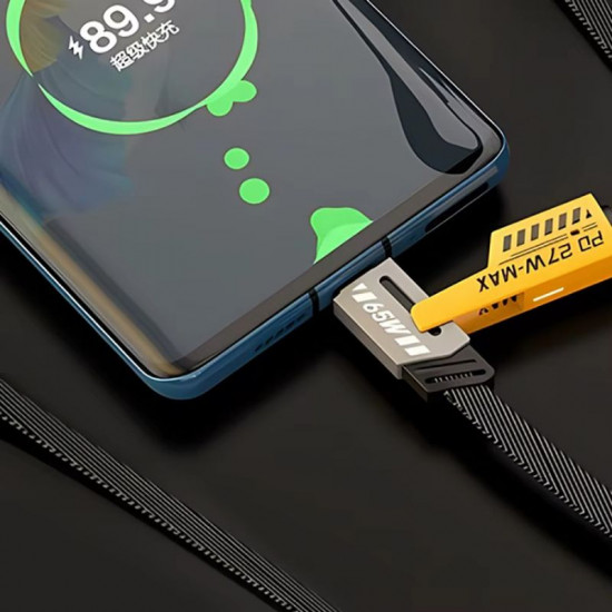 Câble de charge rapide 4 en 1 PD 27W 65W, USB A type-c, connecteur double tête Câble de charge rapide 4 en 1 PD 27W 65W, USB A type-c, connecteur double tête