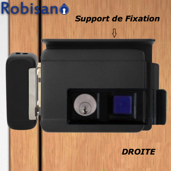 Serrure Electrique Droite Avec Plaque de Fixation  ROBISAN 658-D 