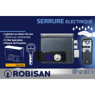Serrure Electrique Gauche Avec Plaque de Fixation  ROBISAN 658-G  Serrure Electrique Gauche Avec Plaque de Fixation  ROBISAN 658-G