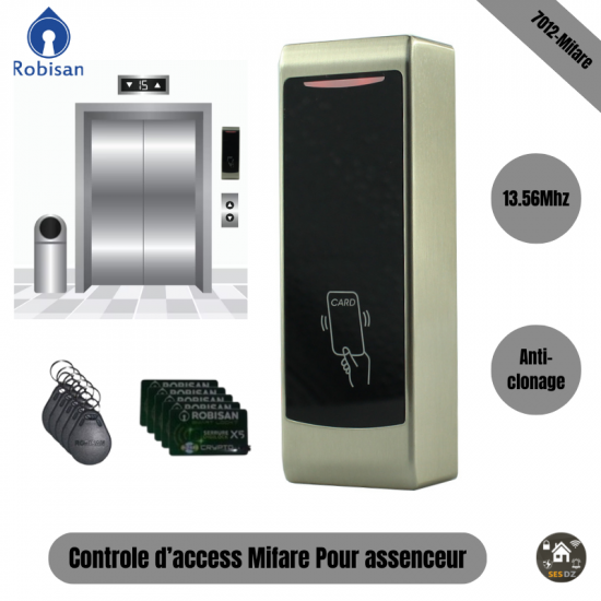 Mifare Card Reader 13.56 Mhz For Encrypted Elevator ROBISAN 7012-MF Mifare Card Reader 13.56 Mhz For Encrypted Elevator ROBISAN 7012-MF
