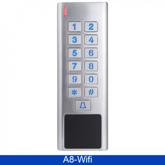 Clavier de contrôle d'accès Métal étanche connecté RFID wifi Tuya A8-WiFi Clavier de contrôle d'accès Métal étanche connecté RFID wifi Tuya A8-WiFi
