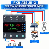 Sélecteur de phase inverseur de source automatique sur  ATS 100A VaneAims  avec protection sur-tension et sous-tension