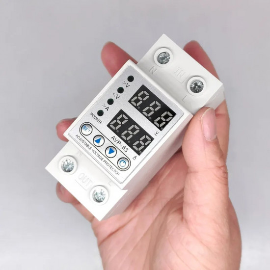 Dispositif de protection intensité et voltage 63A Réglable AVELE AV-PTDR-2