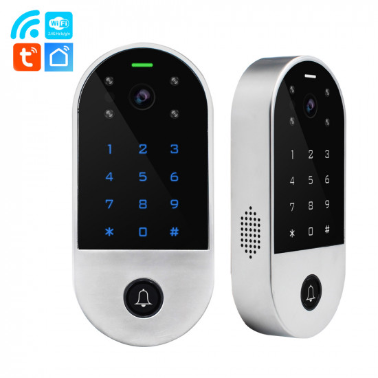 RFID Tactile Clavier Contrôle D'accès  Visiophone   Android et iOS Mobile Tuya APP 2.4G WiFi