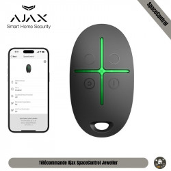 TÉLÉCOMMANDE SANS FIL BIDIRECTIONNELLE AVEC BOUTON PANIQUE AJAX SPACECONTROL NOIR TÉLÉCOMMANDE SANS FIL BIDIRECTIONNELLE AVEC BOUTON PANIQUE AJAX SPACECONTROL NOIR