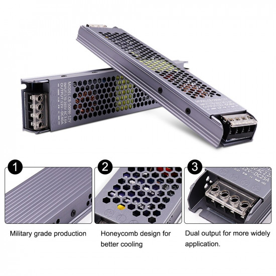 Power supply 12V 33.3A 400W aluminum cage IP20 Power supply 12V 33.3A 400W aluminum cage IP20