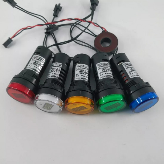 22MM TOMZN AC 0-100A 0-50A LED Ammeter current meter indicator pilot light 5 Colors 22MM TOMZN AC 0-100A 0-50A LED Ammeter current meter indicator pilot light 5 Colors