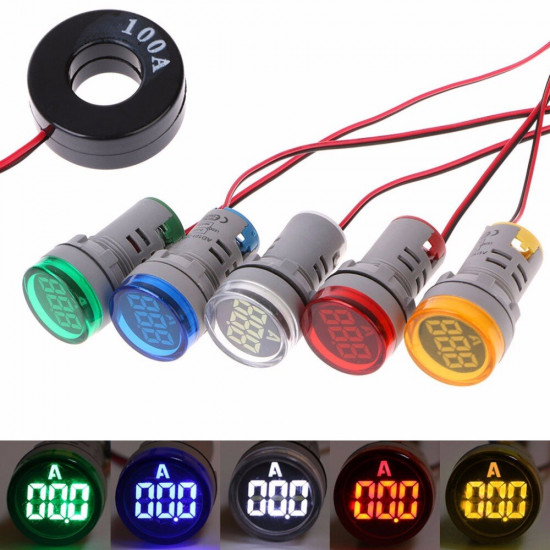 Ammeter current meter AC 0-100A 22mm TOMZN Ammeter current meter AC 0-100A 22mm TOMZN