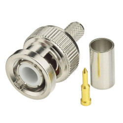 BNC de compression connecteur mâle à sertir pour câble RG58 et cable coaxial  BNC de compression connecteur mâle à sertir pour câble RG58 et cable coaxial