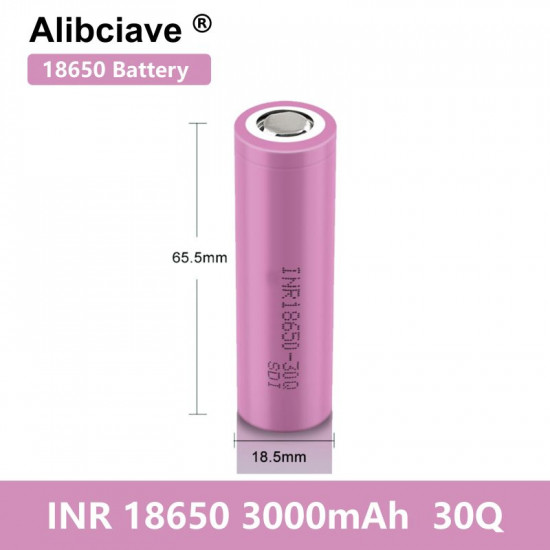 Batterie aste au lithium recahrgeable 3.7V 3000mAh 18650