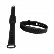 Bracelet Noir réglable en silicone étanche Mifare 13.56Mhz Bracelet Noir réglable en silicone étanche Mifare 13.56Mhz