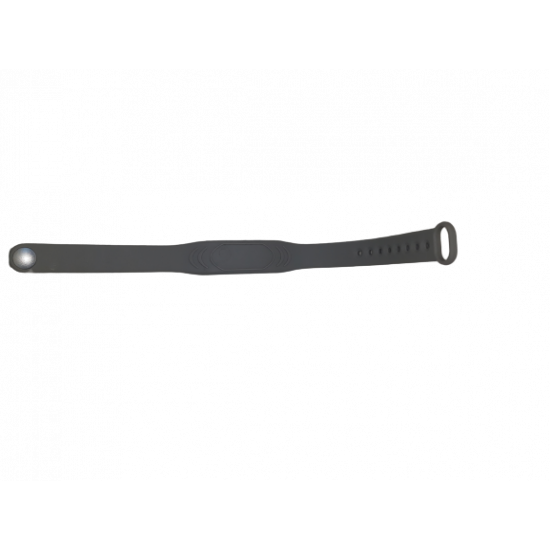 Bracelet ajustable étanche Gris en silicone Mifare 13.56Mhz
