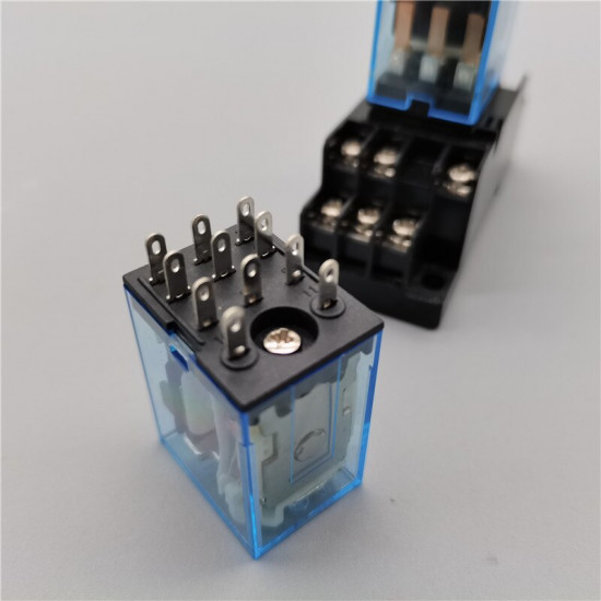 Micro coil Power Relay 11pin 3NO 3NC 5A AC 220V with Socket 12V Micro coil Power Relay 11pin 3NO 3NC 5A AC 220V with Socket 12V