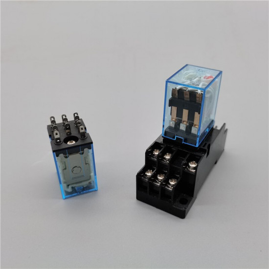 Micro coil Power Relay 11pin 3NO 3NC 5A AC 220V with Socket 12V Micro coil Power Relay 11pin 3NO 3NC 5A AC 220V with Socket 12V