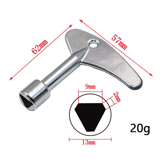 Clé triangulaire intérieure simple pour ascenseur
