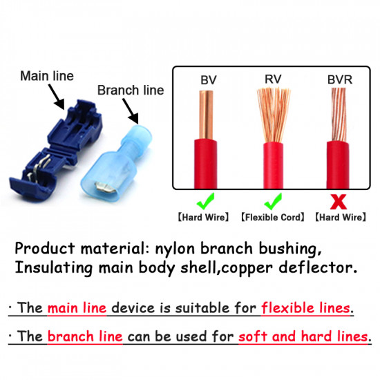 Connecteur rapide en T de câble électrique 2.5-4 mm2 HS-T3