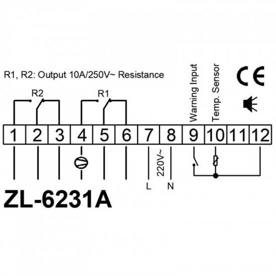 contrôleur pour incubateur Thermostat avec minuterie ZL-6231A