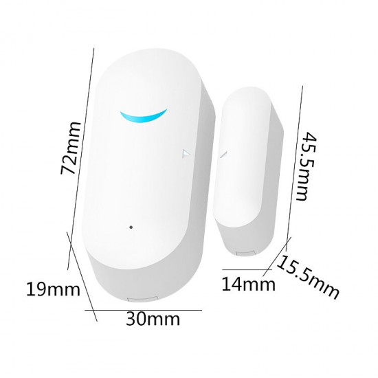 Tuya Smart WiFi Door Sensor Door Open / Closed Detectors WiFi App Notification Alert security alarm support Alexa Google Home Tuya Smart WiFi Door Sensor Door Open / Closed Detectors WiFi App Notification Alert security alarm support Alexa Google Home