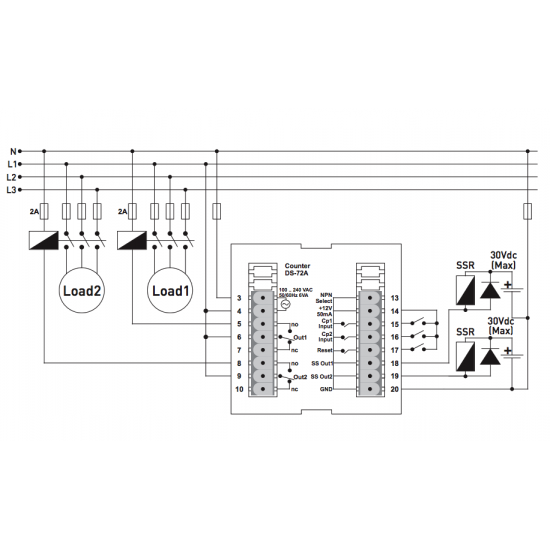 Compteur / décompteur numérique TENSE DS-72A