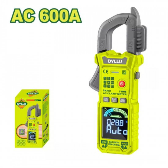 Pince multimètre numérique pour courant alternatif, DYLLU DTDM6505, 200A-600V