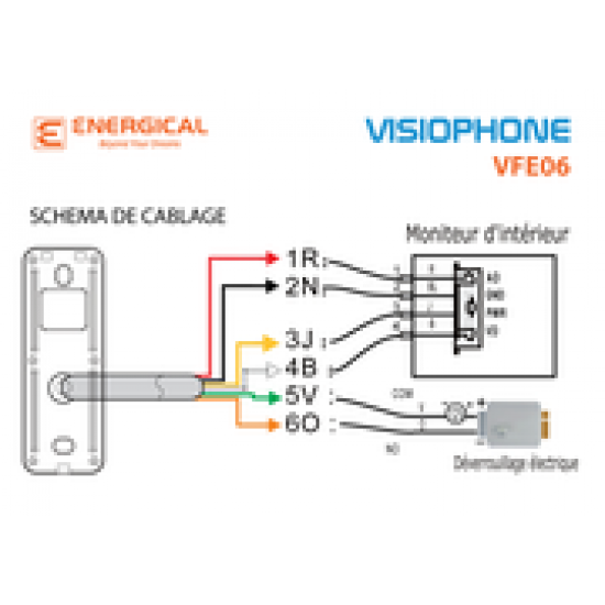 2-wire white doorbell ENERGICAL VFE 09