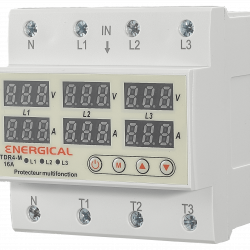 ADJUSTABLE VOLTAGE AND CURRENT PROTECTOR THREE-PHASE PTDR 4M 16A (MACHINE)