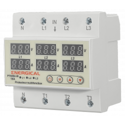 ADJUSTABLE VOLTAGE AND CURRENT PROTECTOR THREE-PHASE PTDR 4M 16A (MACHINE)