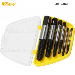 Extracteurs de vis jeu de 6 pièces GSFIXTOP 13900 Taille de 1-6 Extracteurs de vis jeu de 6 pièces GSFIXTOP 13900 Taille de 1-6