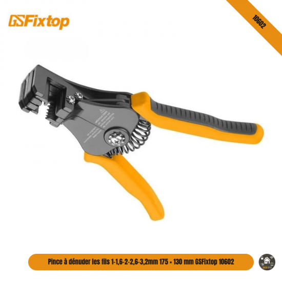 Pince à dénuder les fils 1-1,6-2-2,6-3,2mm 175 × 130 mm GSFixtop 10602