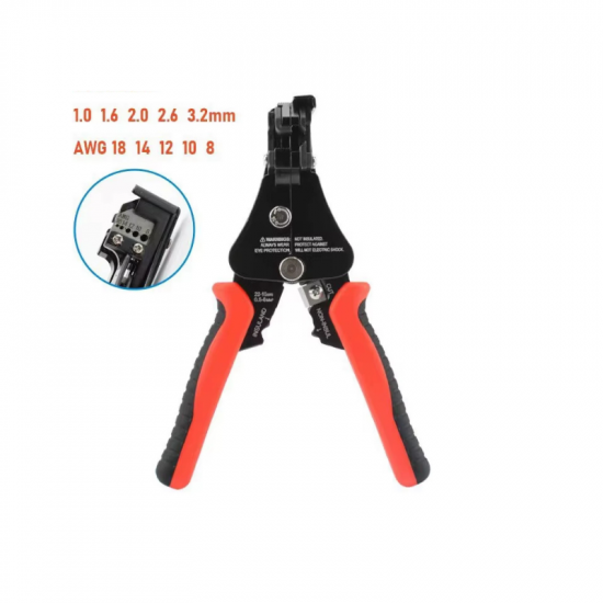 Pince à dénuder les fils 1-1,6-2-2,6-3,2mm 175 × 130 mm GSFixtop 10602