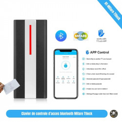 Contrôle d'accès MIFARE  13.56Mhz Bluetooth autonome de porte et ascenseur étanche IP68 H1-X-MF-TTlock