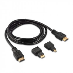 3 in 1 HDMI Cable Adaptor Connectors HDMI Cable Mini HDMI and Micro HDMI