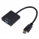 HD 1080P HDMI To VGA Cable Converter With Audio Power Supply HDMI Male To VGA Female Converter HD 1080P HDMI To VGA Cable Converter With Audio Power Supply HDMI Male To VGA Female Converter