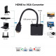 HD 1080P HDMI To VGA Cable Converter With Audio Power Supply HDMI Male To VGA Female Converter HD 1080P HDMI To VGA Cable Converter With Audio Power Supply HDMI Male To VGA Female Converter