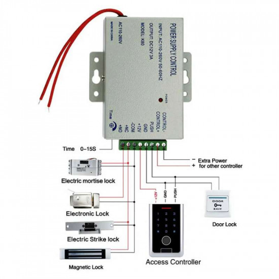 clavier de contrôle d'accès par empreinte digitale Tuya Wifi MIFARE HF10-MF  , Digicode étanche en métal