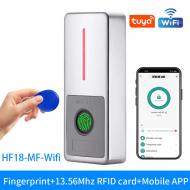Controle d'accès autonome wifi pour ascenseur avec empreinte , carte Mifare et application tuya H18F-WIFI