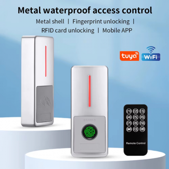 Controle d'accès autonome wifi pour ascenseur avec empreinte , carte Mifare et application tuya H18F-WIFI