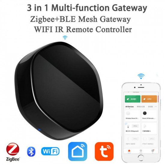 Passerelle Multifonction  Zigbee Bluetooth wifi IR supporte Tuya
