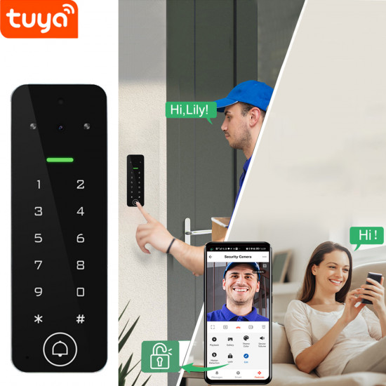 IP Visiophone et controle d'access à distance via RFID et Application tuya étanche IP65 Secukey Vcontrol 4-K