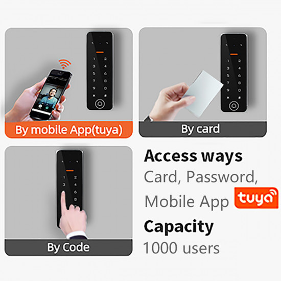 IP Visiophone et controle d'access à distance via RFID et Application tuya étanche IP65 Secukey Vcontrol 4-K