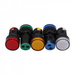 Power signal light, LED warning reminder, running Highlight indicator lamp size 22MM 220V  